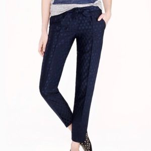 J Crew Collection Wool & Silk Tonal Dot Black Pa…